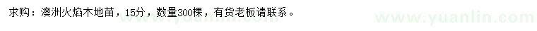 求購(gòu)15公分澳洲火焰木