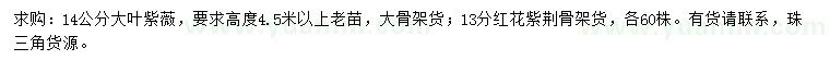 求購(gòu)14公分大葉紫薇