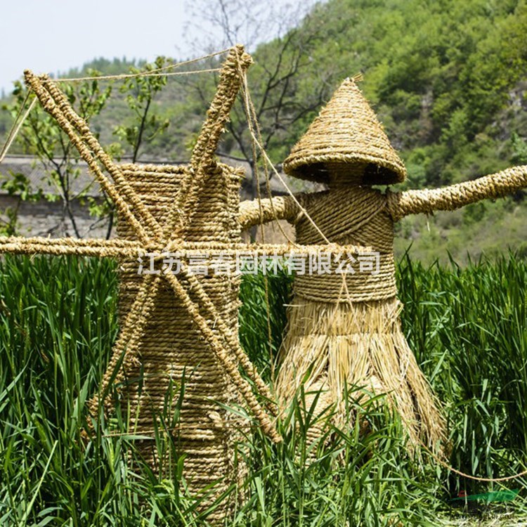 稻草人工藝品干稻草編制藝術(shù)手工藝術(shù)品稻草人制作 草人藝術(shù)品