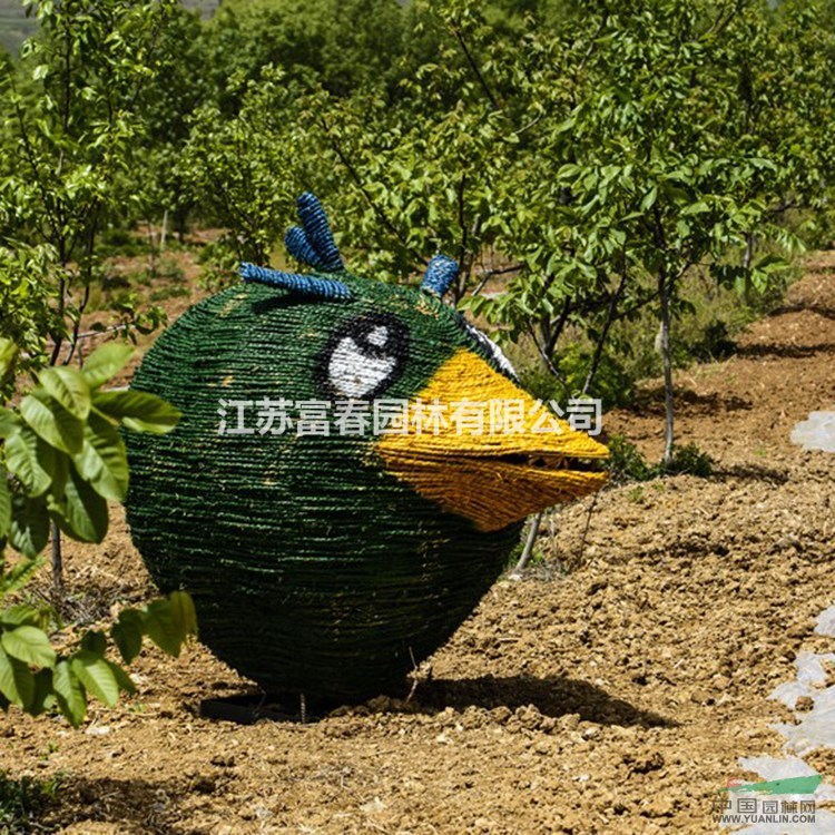 稻草人工藝品手工藝術品干稻草編制藝術來圖定制