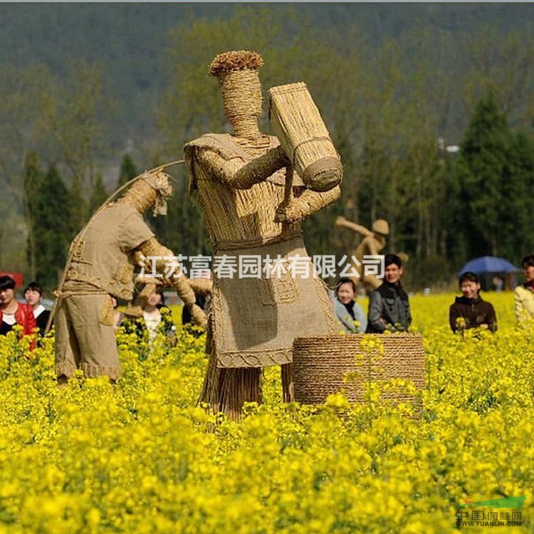 批發(fā)公園稻草人工藝品 來樣定制 量大優(yōu)惠 卡通人物風(fēng)景區(qū)稻草