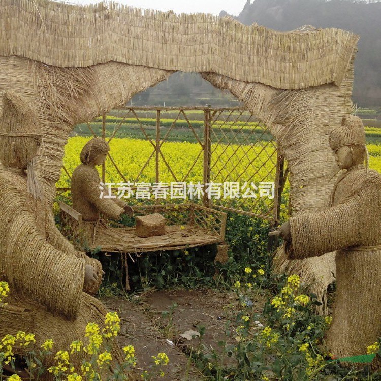 批發(fā)稻草人 稻草卡通人物 稻草小動(dòng)物 來圖定制 量大優(yōu)惠