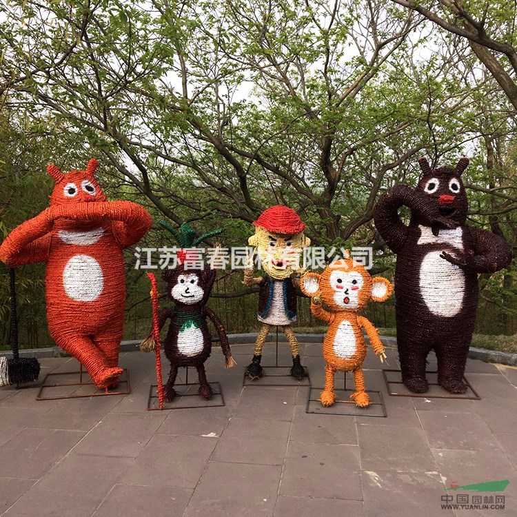 定制稻草人工藝品 游樂園 公園農家樂田間定做卡通稻草人