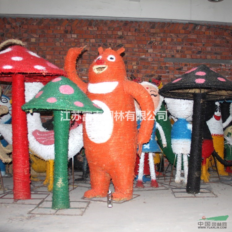 稻草人定做卡通稻草人海綿寶寶稻草工藝品動(dòng)物干稻草稻草工藝品
