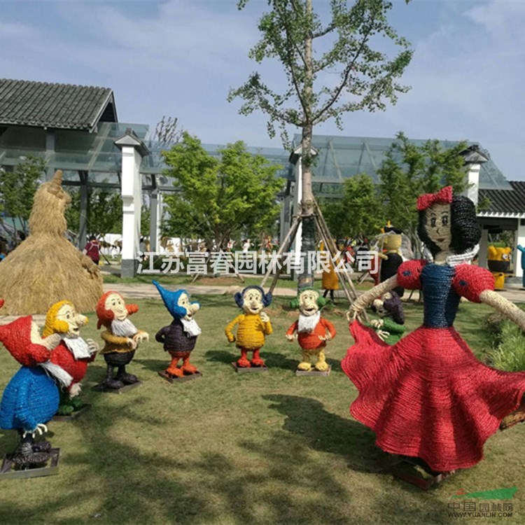 稻草人定做卡通稻草人海綿寶寶稻草工藝品動(dòng)物干稻草稻草工藝品