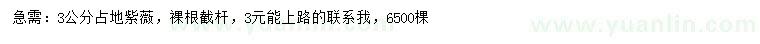 求購3公分紫薇