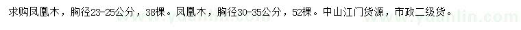求購胸徑23-25、30-35公分鳳凰木