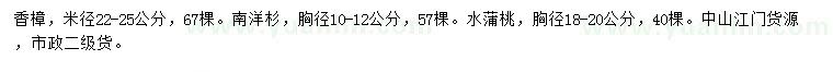 求購香樟、南洋杉、水蒲桃