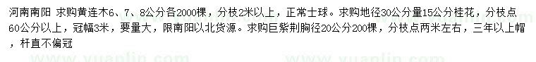求購(gòu)黃連木、桂花、巨紫荊