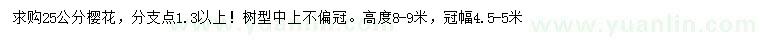 求購25公分櫻花