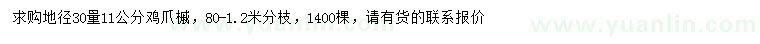 求購30量11公分雞爪槭