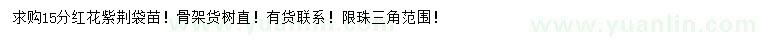 求購15公分紅花紫荊