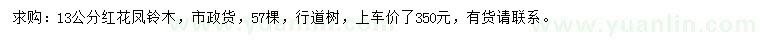 求購13公分紅花鳳鈴木