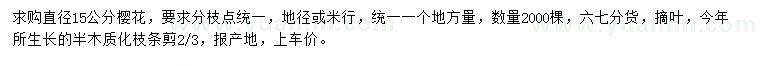 求購直徑15公分櫻花