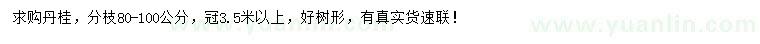 求購冠幅3.5米以上丹桂