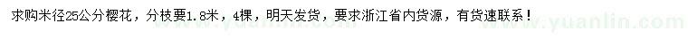 求購米徑25公分櫻花