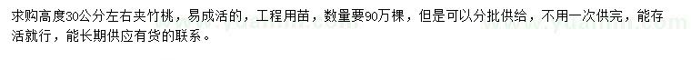求購高30公分左右夾竹桃