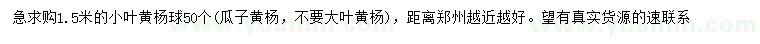 求購(gòu)1.5米小葉黃楊球