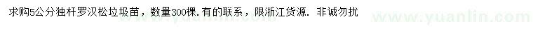 求購5公分羅漢松