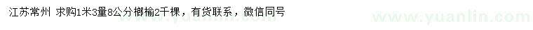 求購1.3米量8公分榔榆