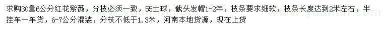 求購30量6公分紅花紫薇