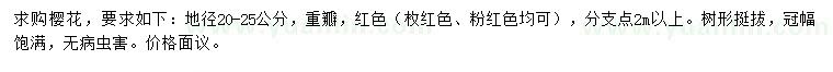 求購地徑20-25公分櫻花