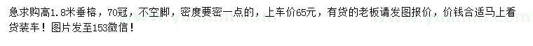 求購高1.8米垂榕