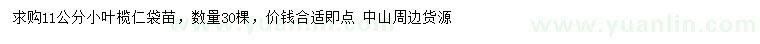 求購(gòu)11公分小葉欖仁