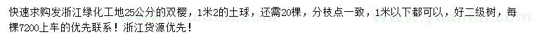 求購(gòu)25公分雙櫻