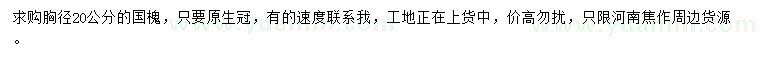 求購(gòu)胸徑20公分國(guó)槐