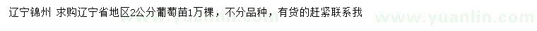 求購葡萄苗