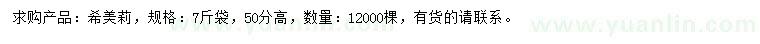 求購高50公分希美莉