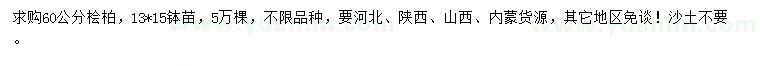 求購60公分檜柏