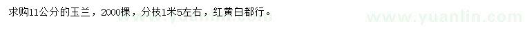 求購(gòu)11公分玉蘭