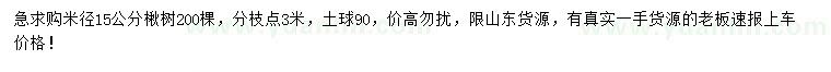 求購米徑15公分楸樹