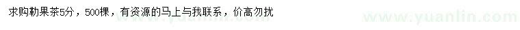求購5公分勒果茶