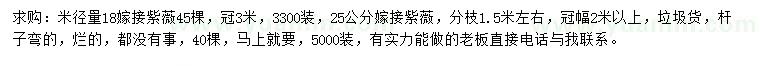 求購(gòu)18、25公分紫薇