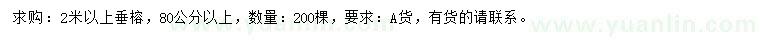 求購(gòu)2米以上垂榕