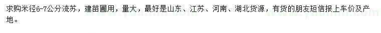 求購米徑6-7公分流蘇