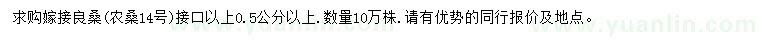 求購(gòu)0.5公分以上良桑