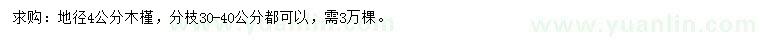 求購(gòu)地徑4公分木槿