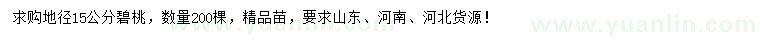 求購地徑15公分碧桃