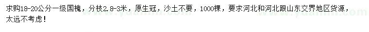 求購18-20公分國槐