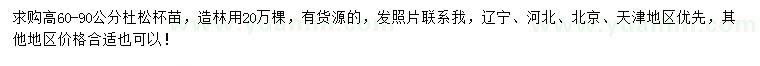求購(gòu)高60-90公分杜松