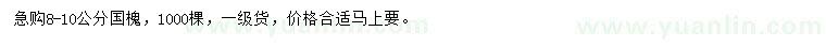 求購(gòu)8-10公分國(guó)槐