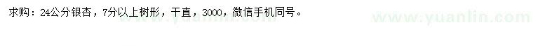 求購24公分銀杏