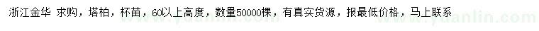 求購高60公分以上塔柏