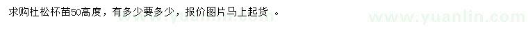 求購高50公分杜松