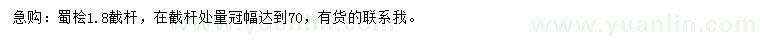 求購冠幅70公分蜀檜