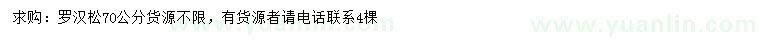 求購(gòu)70公分羅漢松
